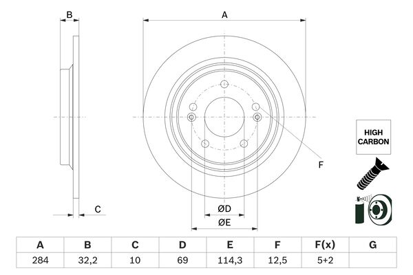 Bosch Remschijven 0 986 479 G77