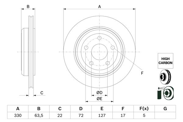 Bosch Remschijven 0 986 479 G84