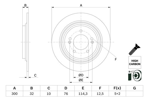 Bosch Remschijven 0 986 479 H01