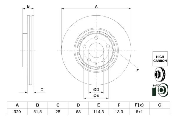 Bosch Remschijven 0 986 479 H02