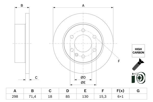 Bosch Remschijven 0 986 479 H06