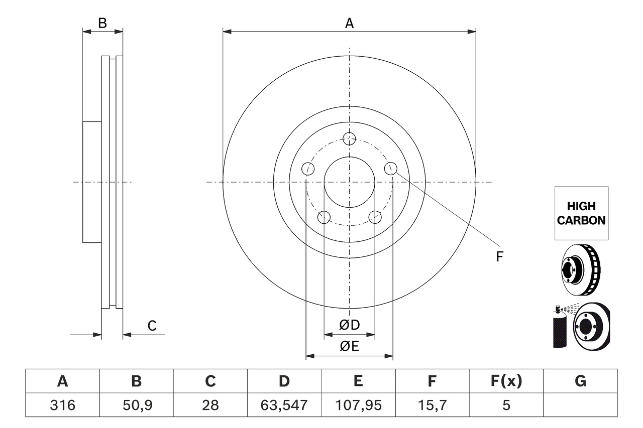 Bosch Remschijf 0 986 479 J32