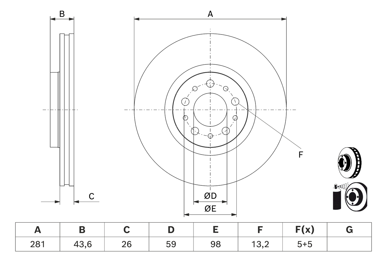 Bosch Remschijf 0 986 479 J45