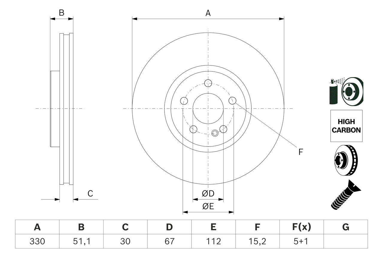 Bosch Remschijf 0 986 479 J59