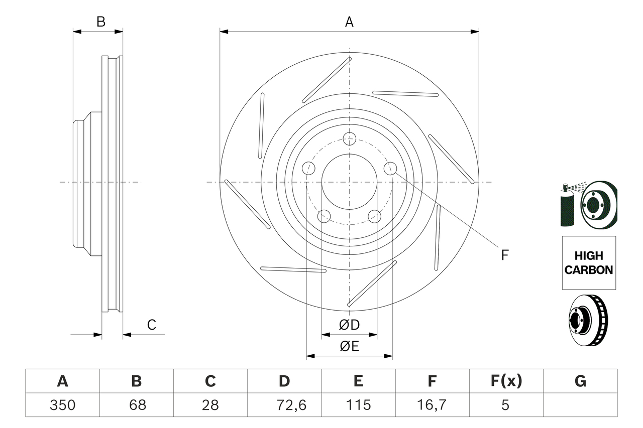 Bosch Remschijf 0 986 479 J95