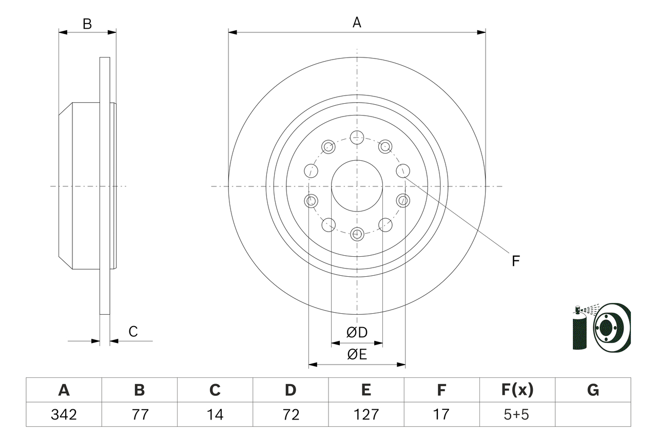 Bosch Remschijf 0 986 479 K00