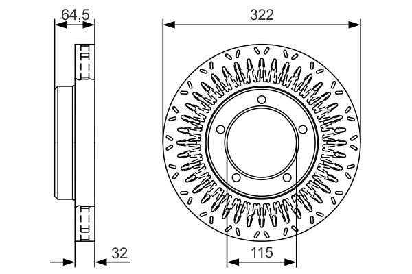 Bosch Remschijven 0 986 479 T27