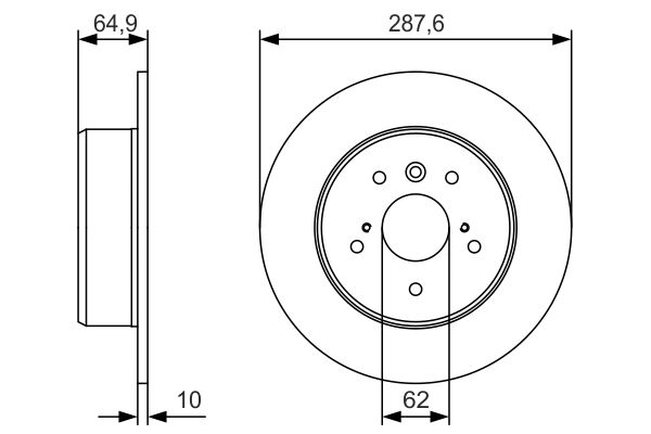 Bosch Remschijven 0 986 479 T69