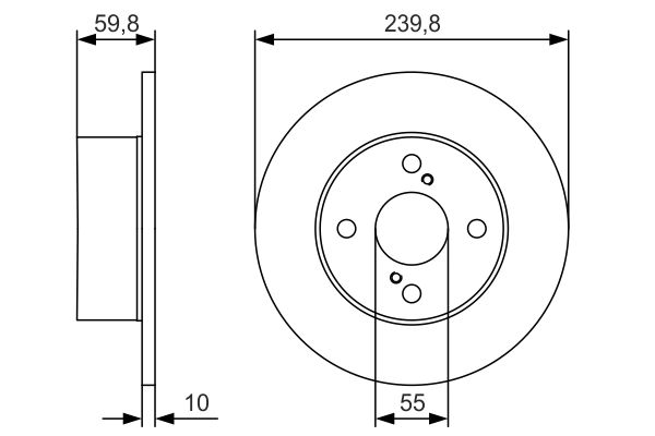 Bosch Remschijven 0 986 479 T96