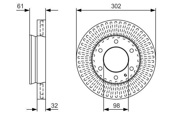 Bosch Remschijven 0 986 479 V32