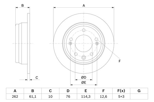 Bosch Remschijven 0 986 479 W64
