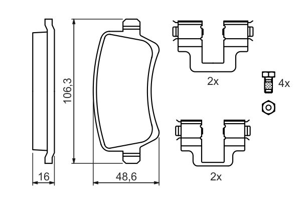 Bosch Remblokset 0 986 494 175