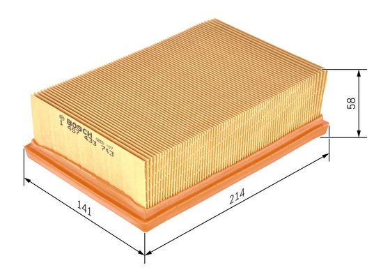 Bosch Luchtfilter 1 457 433 743
