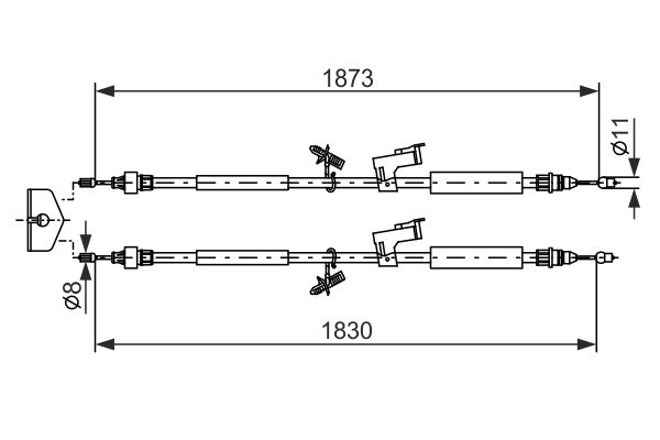 Bosch Handremkabel 1 987 477 216