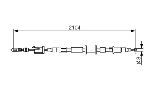 Bosch Handremkabel 1 987 477 682