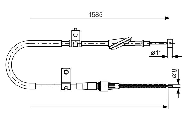 Bosch Handremkabel 1 987 482 257