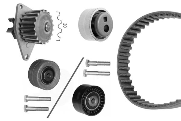 Bosch Distributieriem kit inclusief waterpomp 1 987 948 703