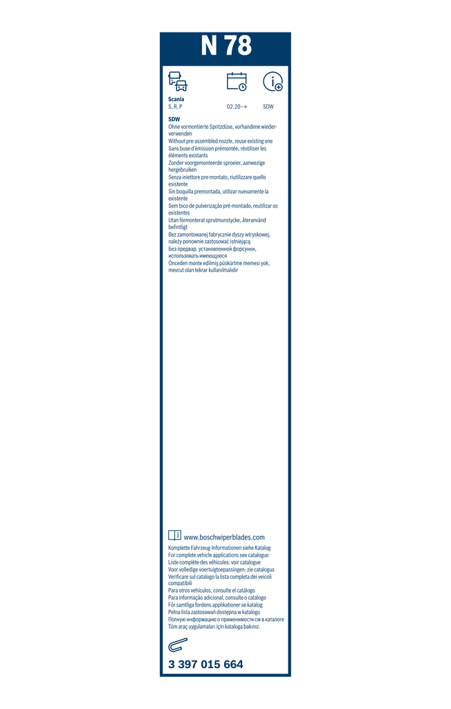 Bosch Ruitenwisserblad 3 397 015 664