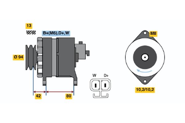 Bosch Alternator/Dynamo 6 033 GB4 020