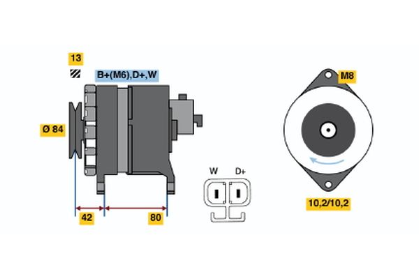 Bosch Alternator/Dynamo 6 033 GB4 021