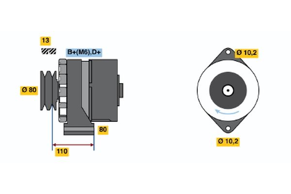 Bosch Alternator/Dynamo 9 120 144 119