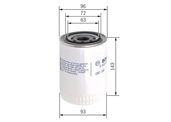 Bosch Oliefilter F 026 407 121