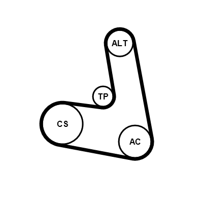 Contitech Poly V-riem set 6PK1153K7