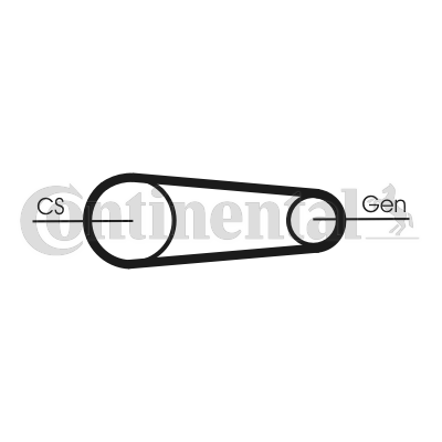 Contitech Poly V-riemen kit 6PK831 ELAST T2