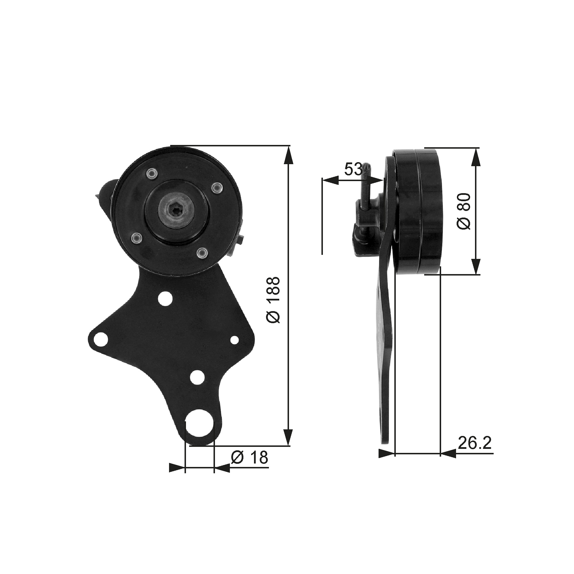 Gates Spanrol (poly) V-riem T36024