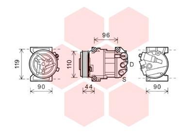 Van Wezel Airco compressor 0100K125