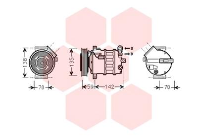 Van Wezel Airco compressor 0100K131