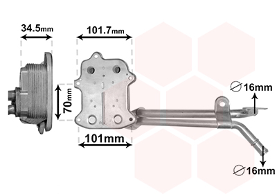 Van Wezel Oliekoeler motorolie 03013702