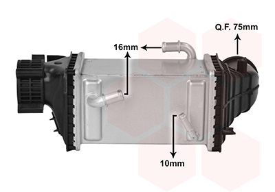 Van Wezel Intercooler, inlaatluchtkoeler 03014728