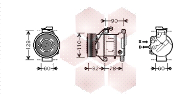 Van Wezel Airco compressor 0600K316