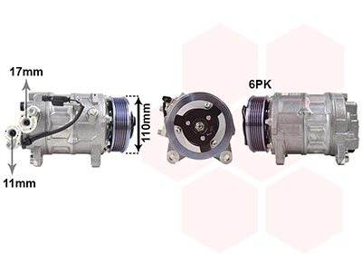 Van Wezel Compressor, airconditioning 0601K715