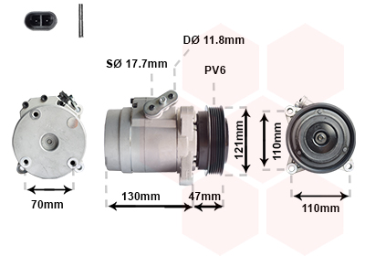 Van Wezel Airco compressor 0800K036