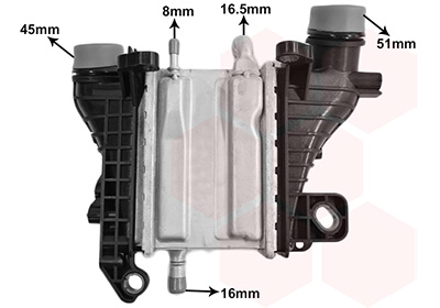 Van Wezel Intercooler, inlaatluchtkoeler 15014701