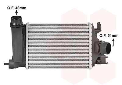 Van Wezel Intercooler, inlaatluchtkoeler 15014703