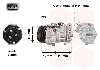 Van Wezel Airco compressor 1700K384