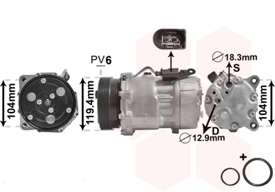 Van Wezel Airco compressor 1800K321