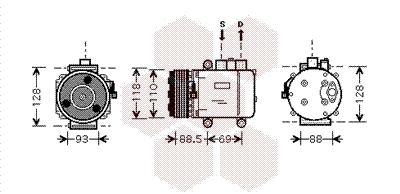 Van Wezel Airco compressor 1800K420