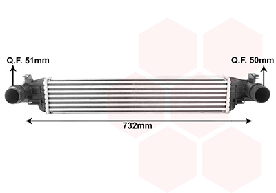 Van Wezel Intercooler, inlaatluchtkoeler 21014700