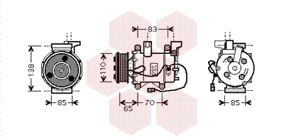 Van Wezel Airco compressor 2500K207