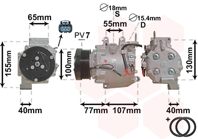 Van Wezel Airco compressor 2500K232