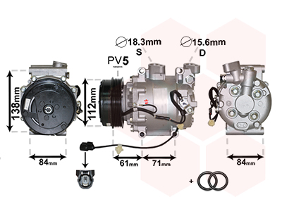 Van Wezel Airco compressor 2500K275