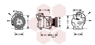 Van Wezel Airco compressor 2800K064