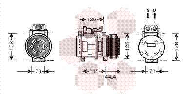 Van Wezel Airco compressor 3000K116