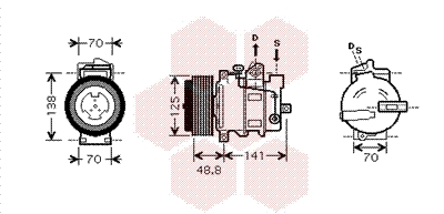 Van Wezel Airco compressor 3000K426