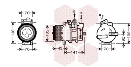 Van Wezel Airco compressor 3000K429