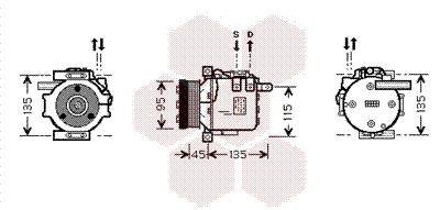 Van Wezel Airco compressor 3000K456